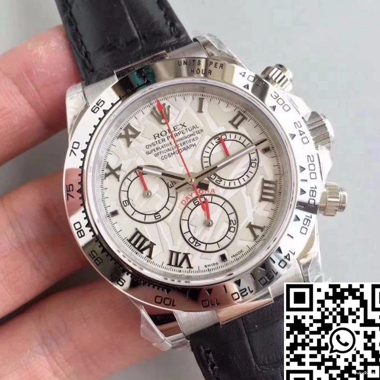 Factory Cosmograph Black Strap Daytona Rolex Leather 116520 JH 0209